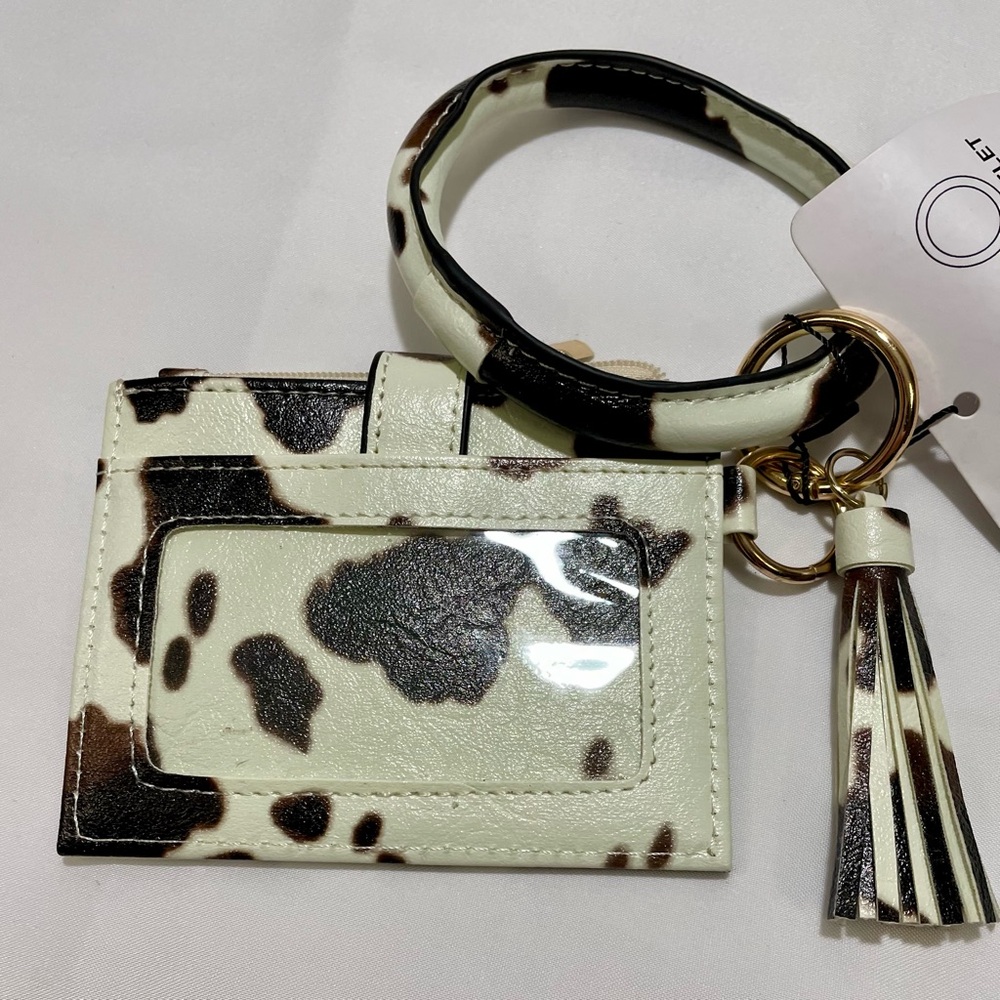 Wristlet/Wallet in Two-toned Cow Print, NWT